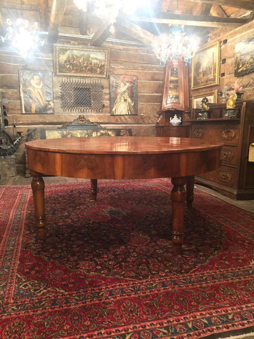 SJIOUEOT Tavolo da Pranzo Rotondo, Tavolo da Pranzo for Casale in Legno